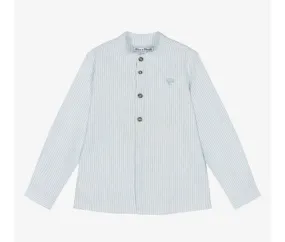 Tartine Mandarin Collar Stripe Button Up Shirt