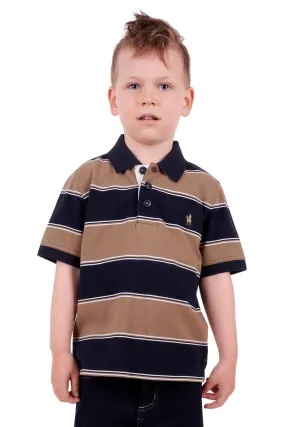 Thomas Cook Boys Anderson S/S Polo - Navy/Tan - T3S3509023