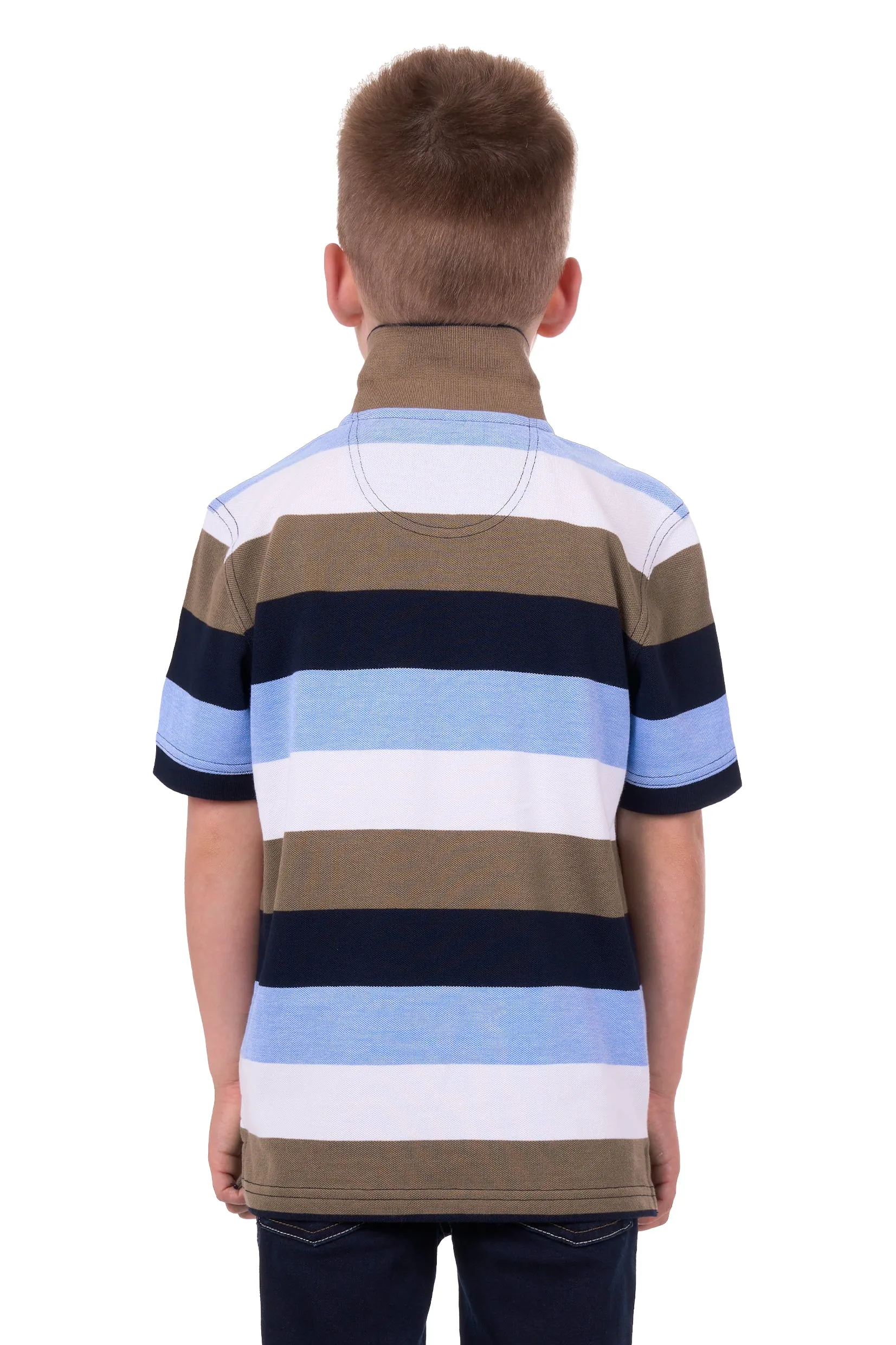 Thomas Cook Boys Jay 1-Pocket S/S Polo - Navy/Tan - T4S3509021