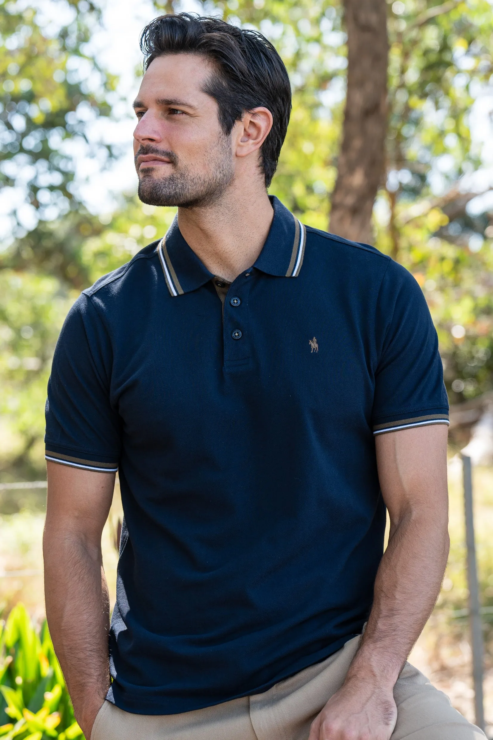 Thomas Cook Mens Logan Tailored S/S Polo - Navy - T4S1506012