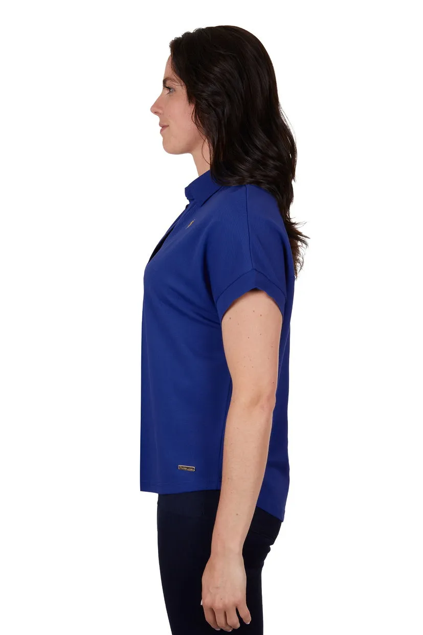 THOMAS COOK WOMENS PENNY POLO TOP (COBALT)