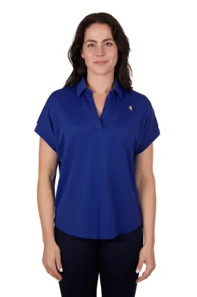 THOMAS COOK WOMENS PENNY POLO TOP (COBALT)