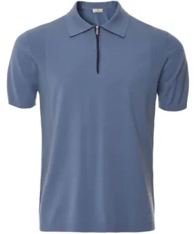 Thomas Maine Merino Zip Polo Shirt