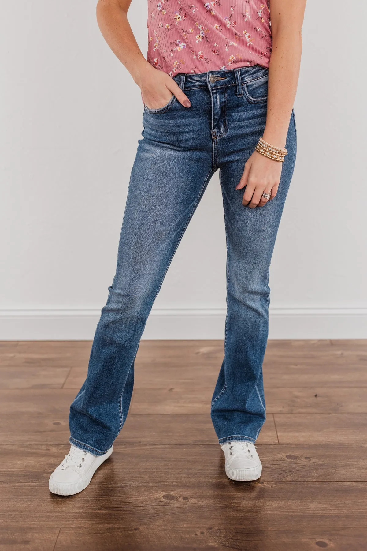 Vervet High-Rise Boot Cut Jeans- Alice Wash