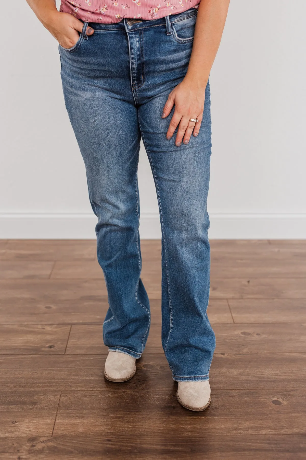 Vervet High-Rise Boot Cut Jeans- Alice Wash