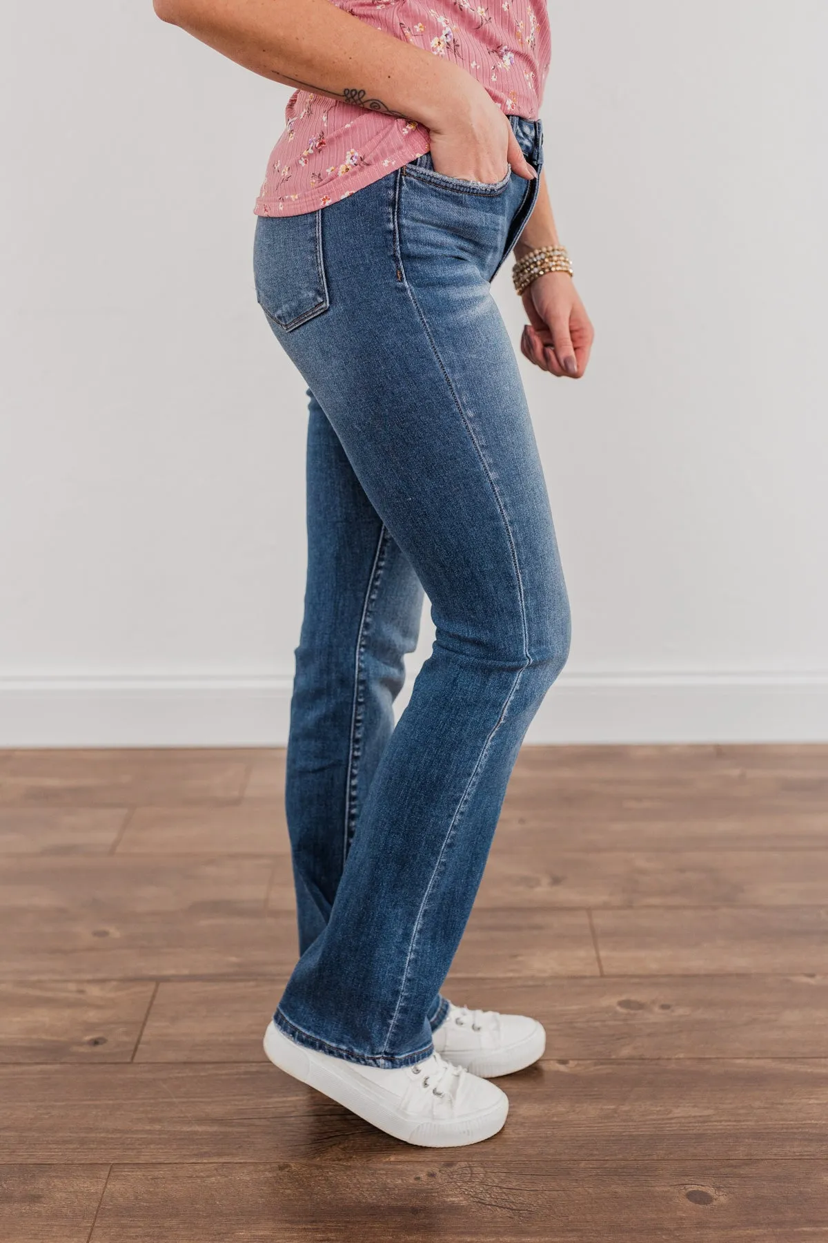 Vervet High-Rise Boot Cut Jeans- Alice Wash