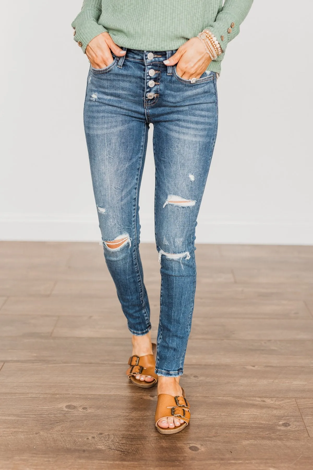 Vervet Mid-Rise Skinny Jeans- Karina Wash