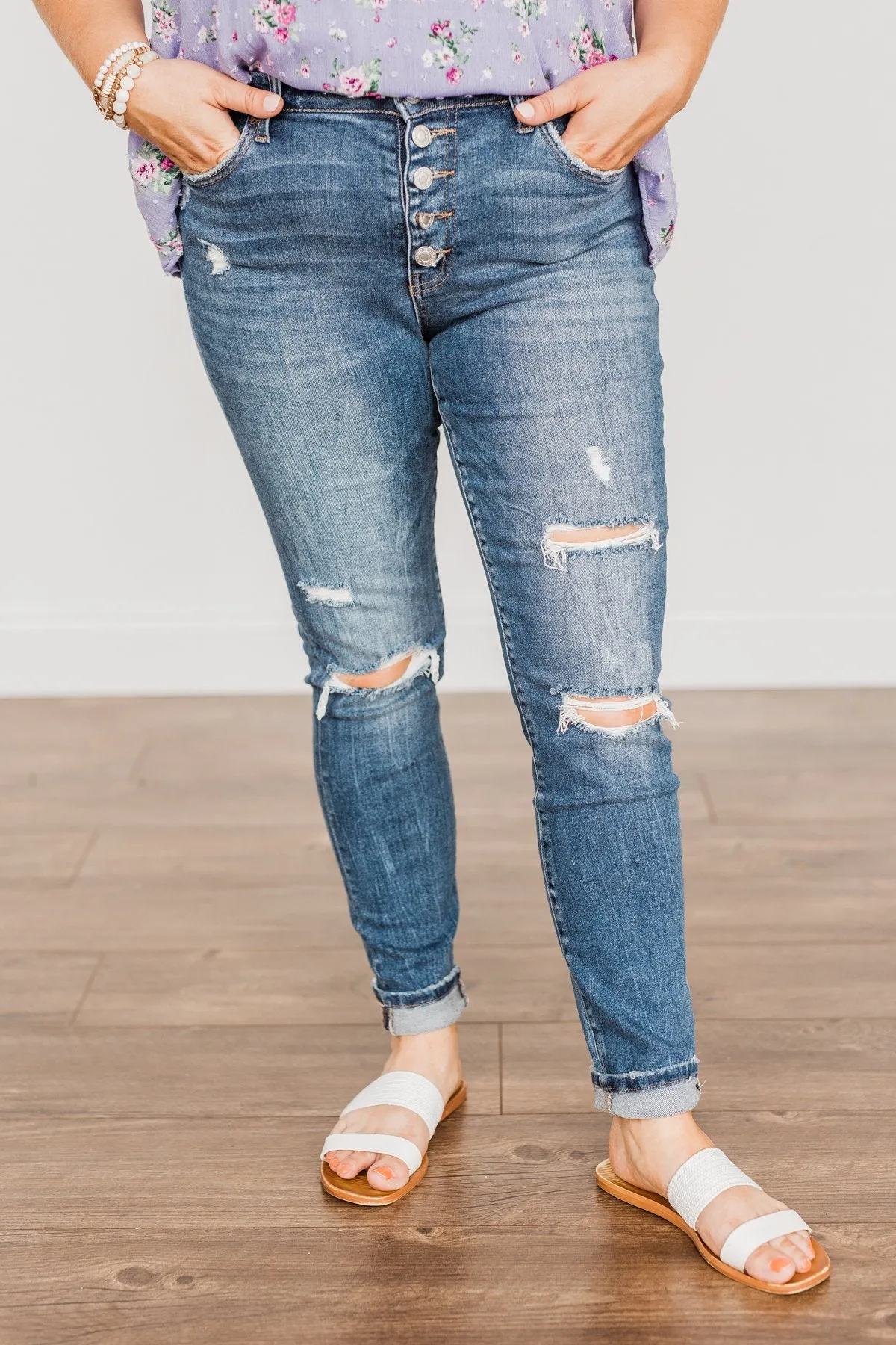 Vervet Mid-Rise Skinny Jeans- Karina Wash