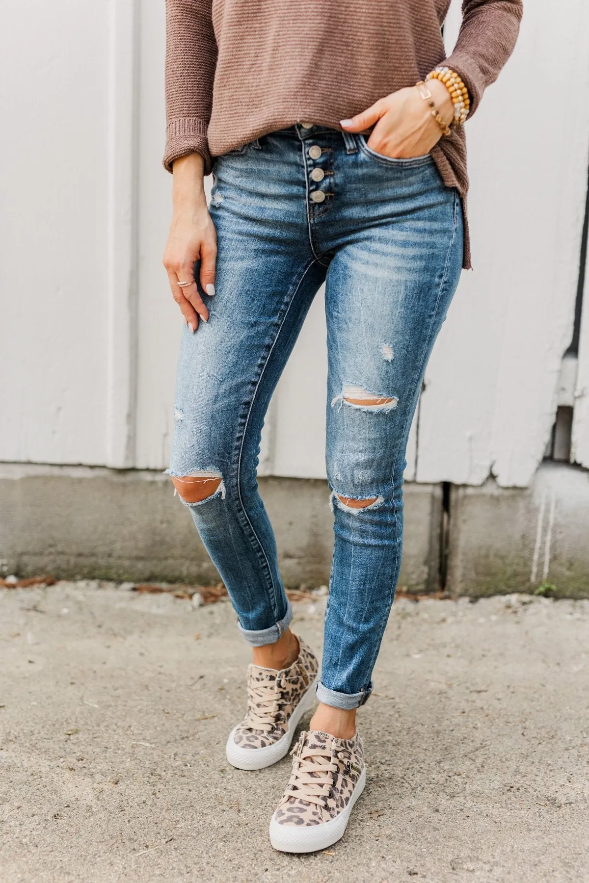 Vervet Mid-Rise Skinny Jeans- Karina Wash