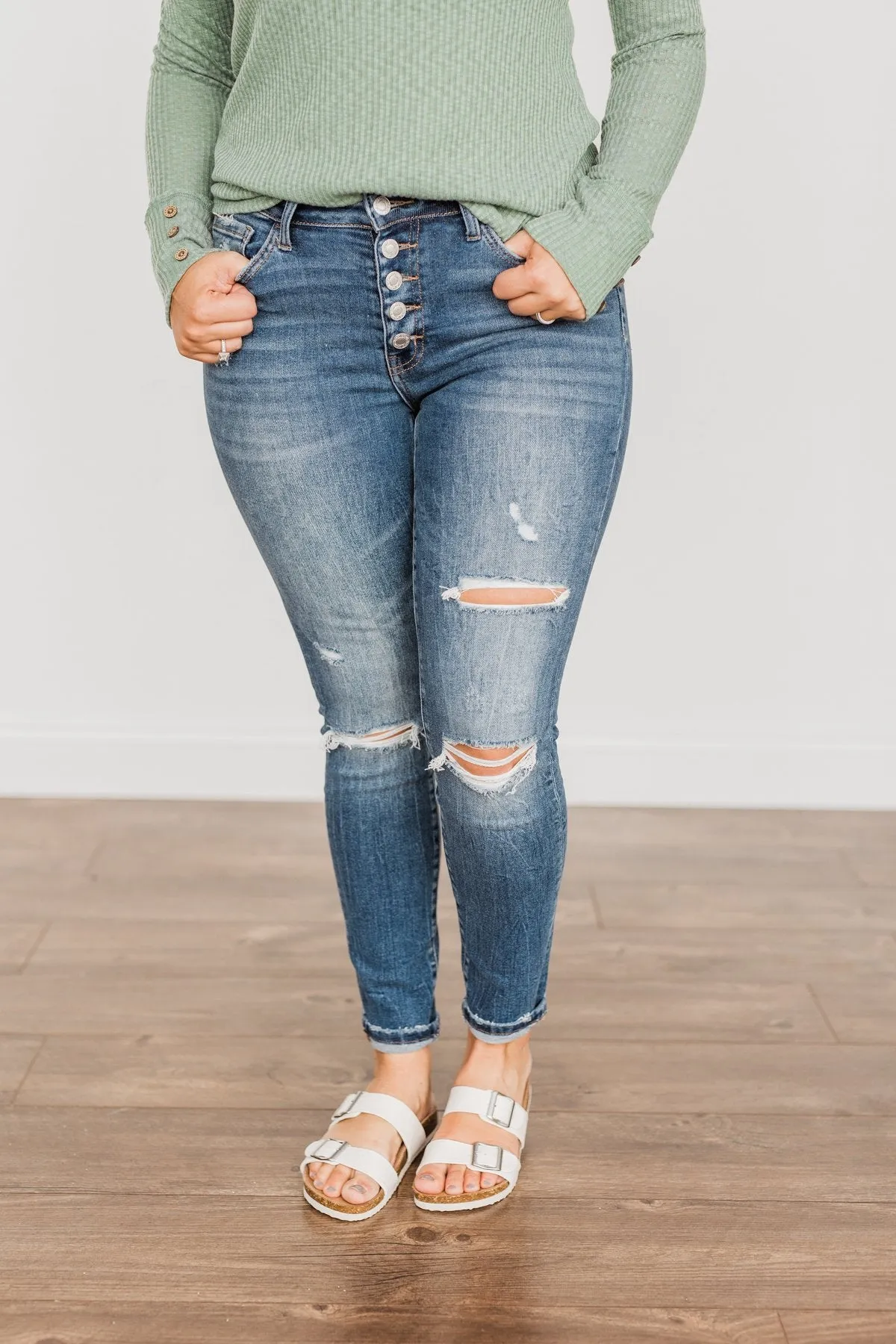 Vervet Mid-Rise Skinny Jeans- Karina Wash