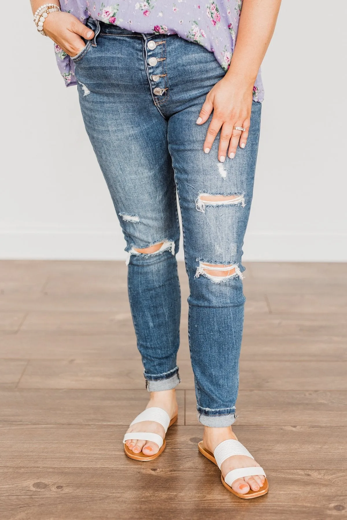 Vervet Mid-Rise Skinny Jeans- Karina Wash