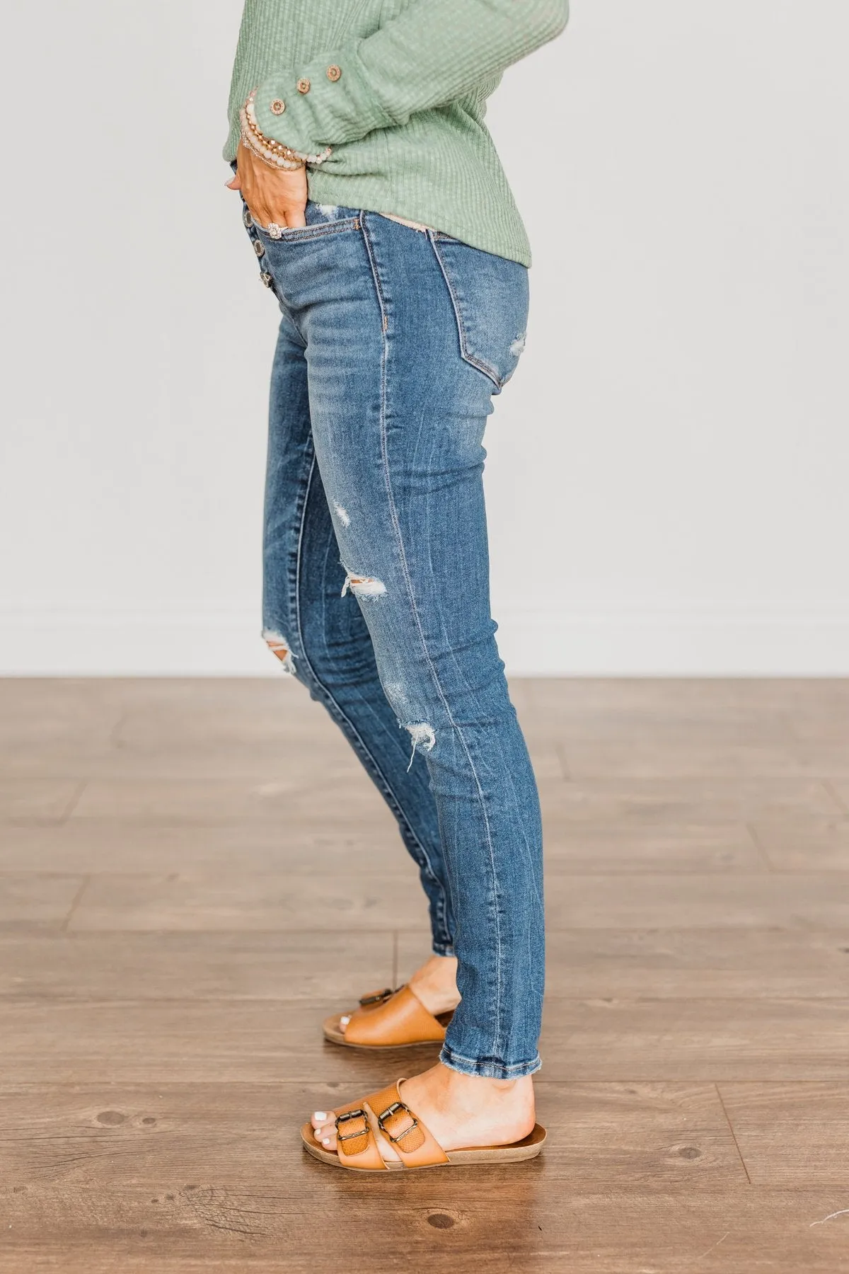 Vervet Mid-Rise Skinny Jeans- Karina Wash