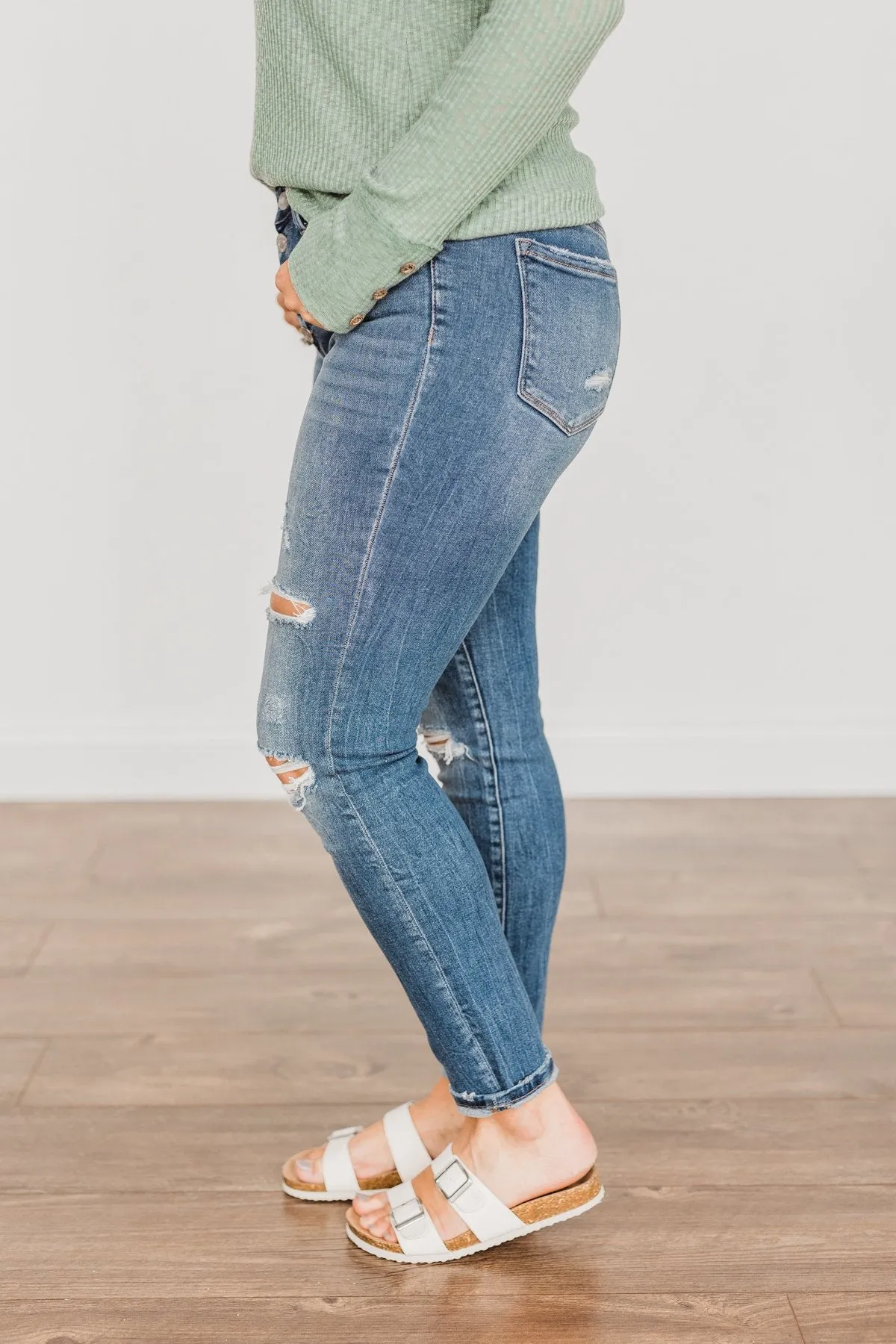 Vervet Mid-Rise Skinny Jeans- Karina Wash