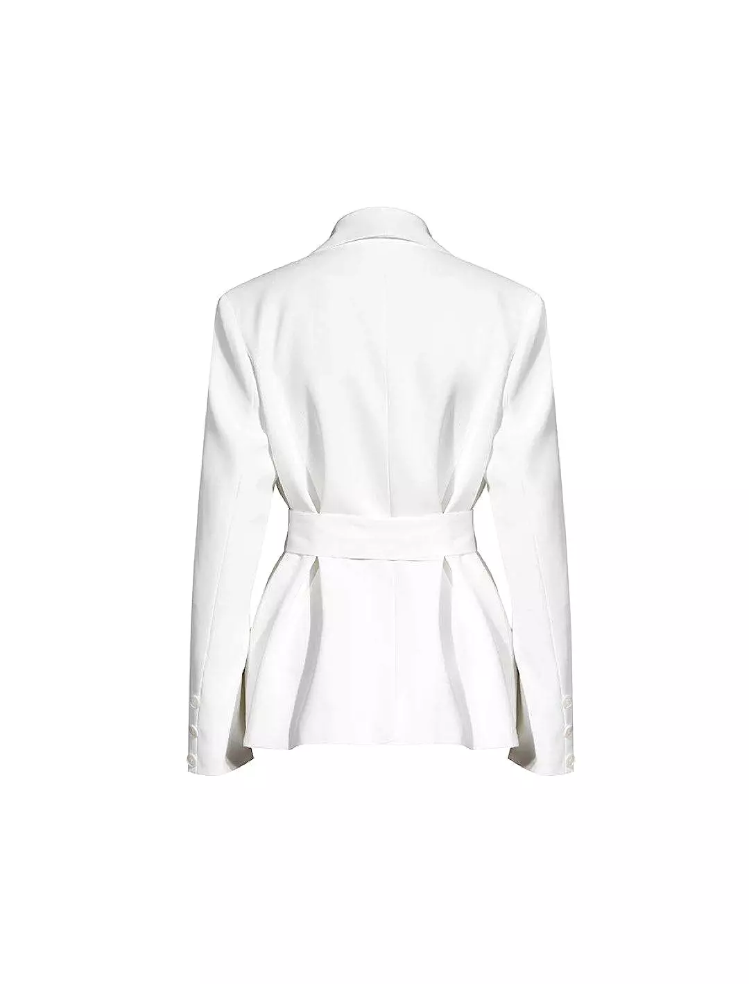 White Wide Leg Trousers And Jacket Set