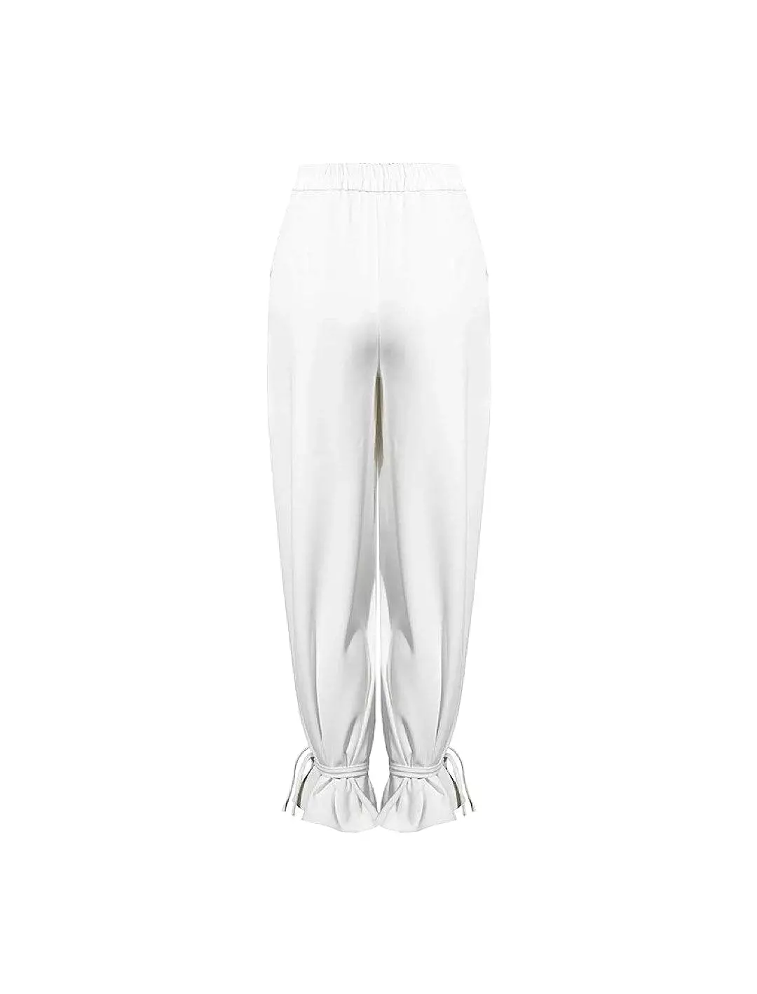 White Wide Leg Trousers And Jacket Set