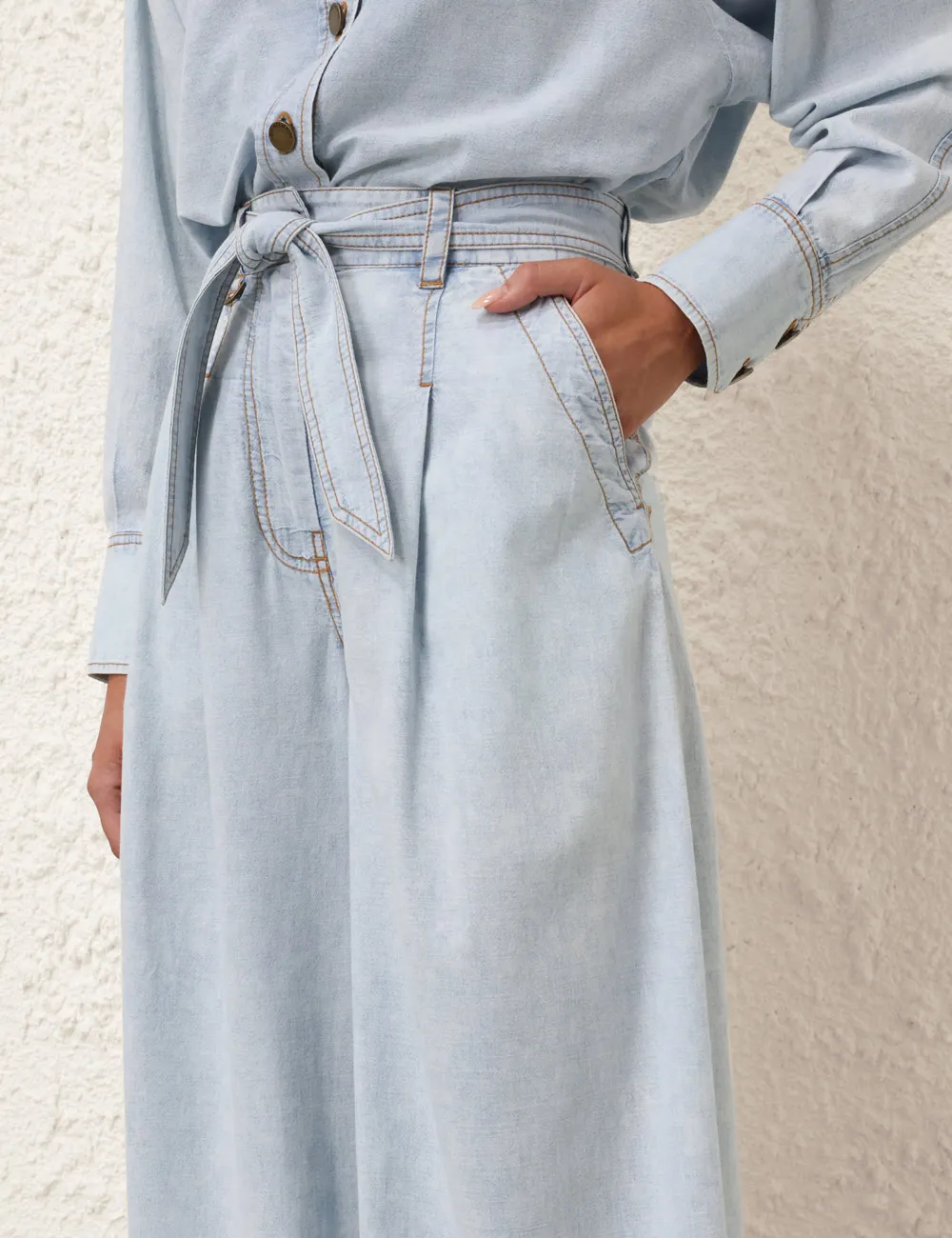 Wide Leg Denim Pant