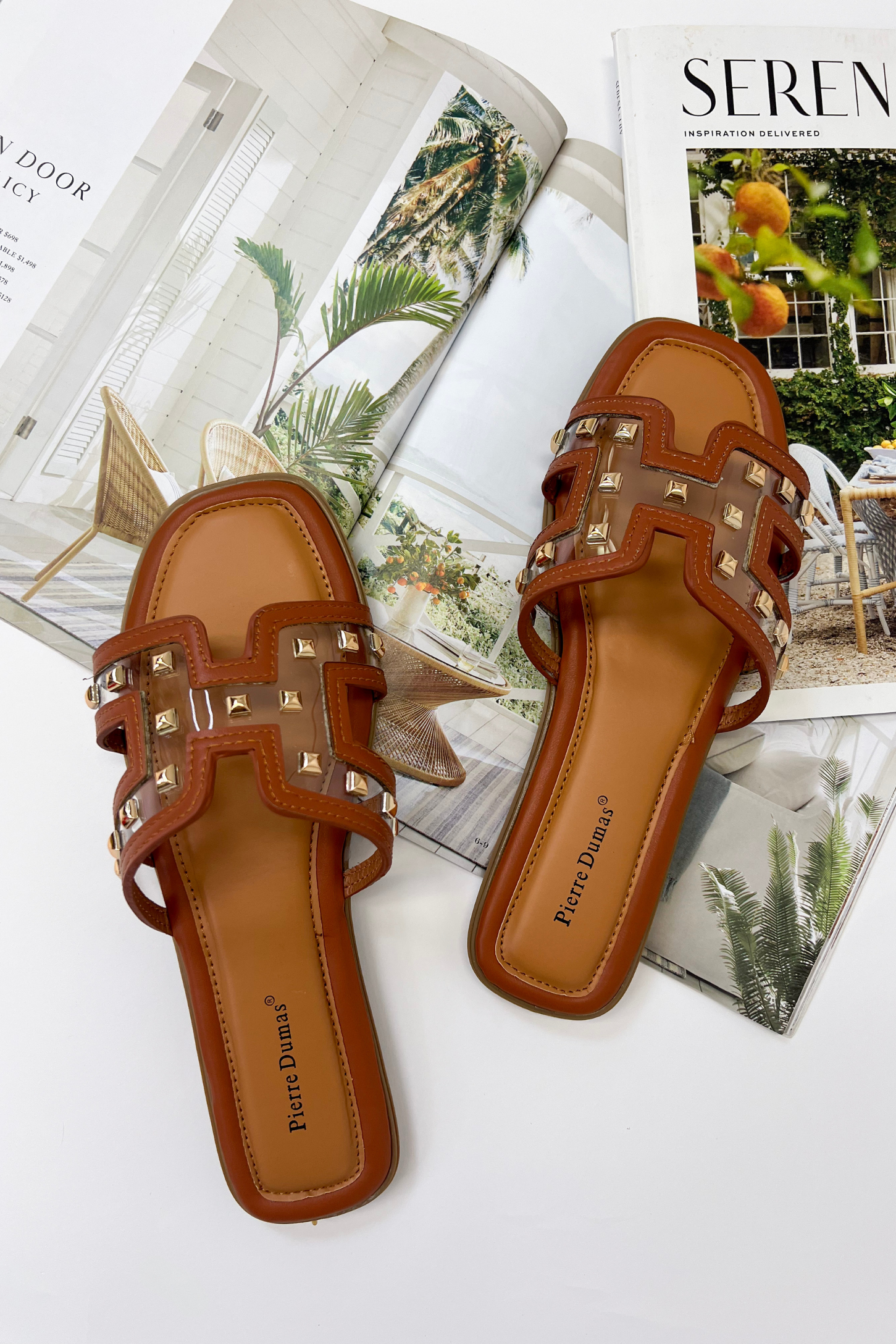 Willow Stud Sandal in Tan