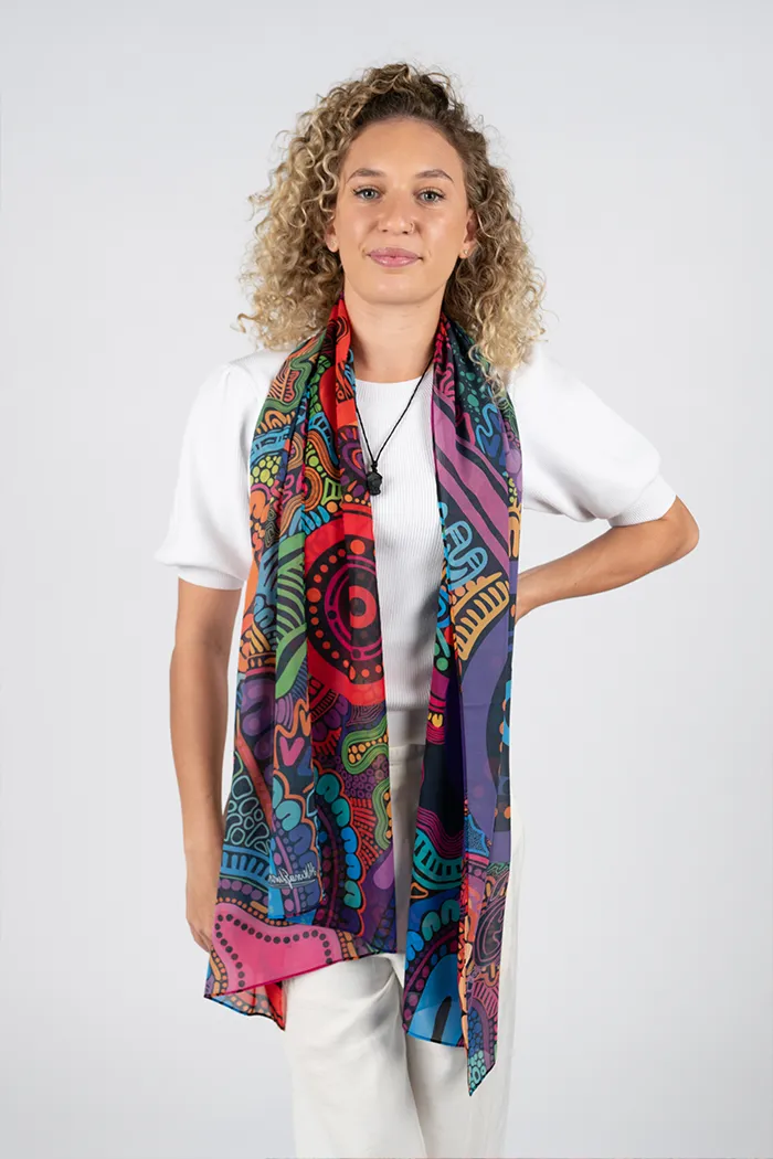 Woka Land-Ground Chiffon Scarf