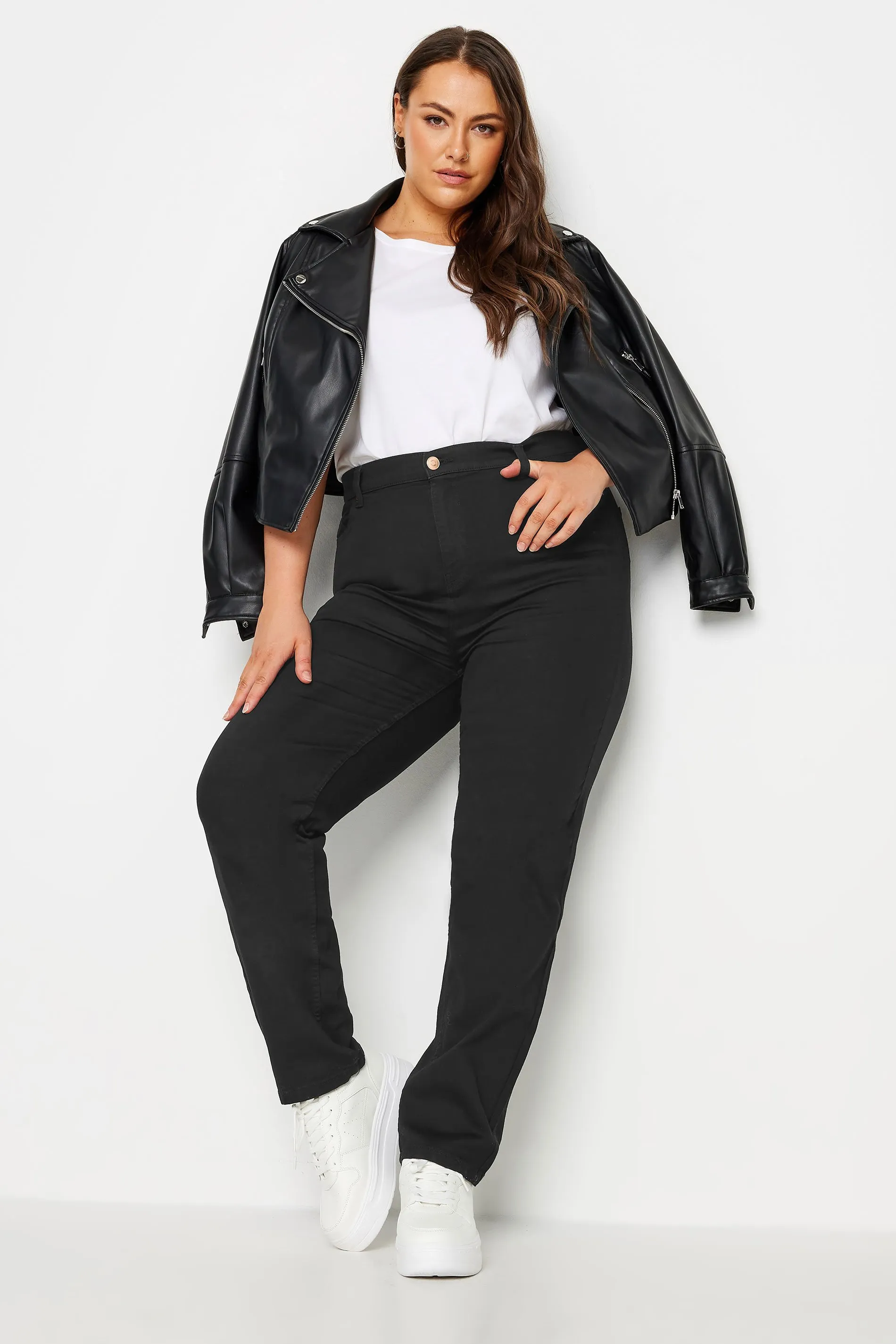 YOURS Curve Black Straight Leg RUBY Jeans